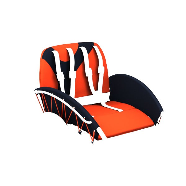 YippieYo seat cover orange/black